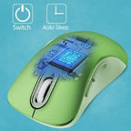 memzuoix 2.4G Wireless Mouse, 1400 DPI Mobile Optical Cordless Mouse with USB Receiver, Portable Computer Mice for Laptop, PC, Desktop, MacBook, 5 Buttons (Mint Green)