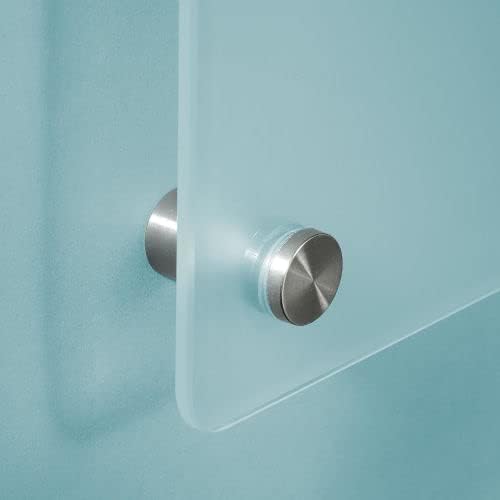 J&J worldwide Glass Whiteboard 47 x 35, Frosted Glass Dry Erase Board Non-Magnetic, Semi-Transparent, Includes Markers, Marker Tray, Eraser for Wall, Office, Home, School