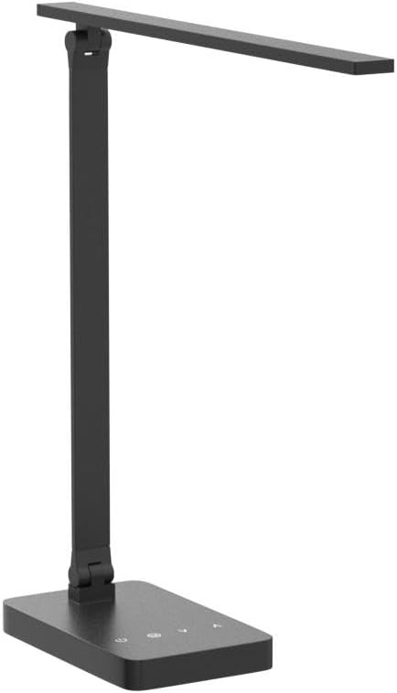 Lepro LED Desk Lamp with USB Charging Port Dimmable Home Office Touch Control Reading Table Lamp,3 Color Modes with 5 Brightness Level,College Dorm Room Essentials, Eye Caring, Sewing, Crafting, Black