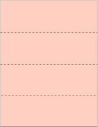 Limited Papers (TM) 8.5x11 Perforated Paper, 20/50 Pound, 75 GSM, Variety of Perforation Sizes and Colors, for Forms, Tickets, Postcards, Business Cards. (Peach, 4 up - horizontal every 2.75")