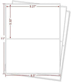 BESTEASY 16000 Round Corner Half Sheet Self Adhesive Shipping Labels for Laser and Ink Jet Printers, White Blank (8000 Sheets, 16000 Labels)