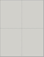 Limited Papers (TM) 8.5x11 Perforated Paper, 20/50 Pound, 75 GSM, Variety of Perforation Sizes and Colors, for Forms, Tickets, Postcards, Business Cards. (Grey, 4 up – 1 Hor. & 1 Ver.)