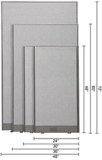 GOF Office Partition Single Panel (24" w x 72" h) 2ft x 6ft