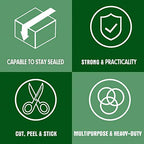 HERKKA Clear Packing Tape, 24 Rolls Heavy Duty Packaging Tape for Shipping Packaging Moving Sealing, Thicker Clear Packing Tape, 2 inches Wide, 65 Yards Per Roll, 1560 Total Yards