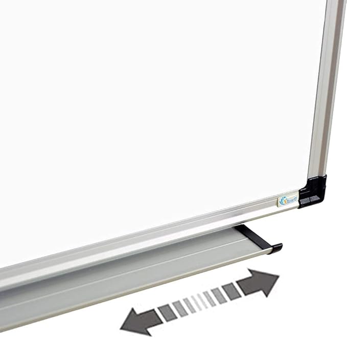 XBoard Whiteboard 48 x 36 Inch, Magnetic Dry Erase Board with Aluminium Frame & Marker Tray 4' x 3' | Wall Mounted Magnetic White Board for Home School Office