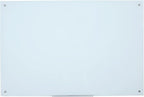 Glass Dry Erase Board - Magnetic Whiteboard with Frameless Mounting, Premium Tempered Glass Surface & Accessory Tray - Perfect for Office, Classroom, or Home (60" x 40")