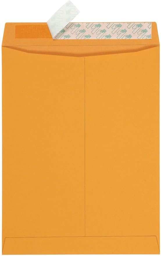 Quality Park 10 x 13 Catalog Envelopes with Self Seal Closure, 28 lb Brown Kraft, Great Option for Mailing, Storage and Organizing, 100 per Box (44762)