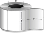 PSBM Thermal Transfer Labels, 4x4 Inch, 4 Rolls, 1475 Labels/Roll, 3 Inch Core, Perforated, Must Have Thermal Ribbon (Not Included)