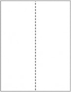 Limited Papers (TM) 8.5x11 Perforated Paper, 20/50 Pound, 75 GSM, Variety of Perforation Sizes and Colors, for Forms, Tickets, Postcards, Business Cards. (White, 2 up – vertical 4 1/4”)
