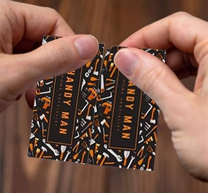 Hamilco Blank Business Cards Card Stock Paper – White Mini Note Index Perforated Cardstock for Printer – Heavy Weight 80 lb 3 1/2 x 2" – 100 Sheets 1000 Cards