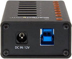 StarTech.com 7 Port USB 3.0 Hub (5 Gbps) - Metal Enclosure - Desktop or Wall Mountable - Rugged & industrial Powered USB Expander and Splitter Hub (ST7300U3M)