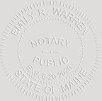 MaxMark Notary Seal Round Pink Embosser for Maine State - Includes Gold Burst Seal Labels (50 Count)
