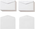120 Pack Mini Envelopes Small Envelopes Self-Adhesive Kraft Paper Tiny Pockets for Business Cards Christmas Holiday Small Gift Cards Invitations Cards(4.13"×2.76") (White)