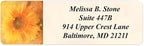 Golden Sunflower Designer Rolled Address Labels with Elegant Plastic Dispenser