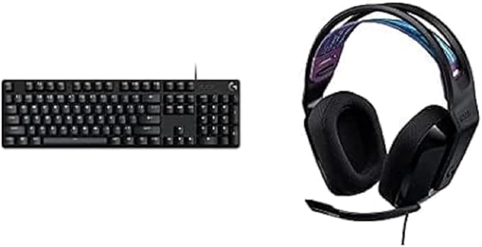 Logitech G413 SE Full-Size Mechanical Gaming Keyboard + G335 Wired Gaming Headset - Black