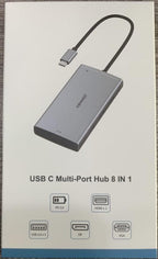 ABIWAZY USB C Docking Station Dual Monitor Adapter for Dell HP Laptop Docking Station 3 Monitors Quadruple Display USBC Hub Dongle to 4K HDMI,DP,VGA,3 USB2.0,100W PD, USB-C Dock for Lenovo,Surface