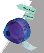 Redi-Tag "Please Initial" Printed Arrow Dispenser Flags, 120 Flags per Dispenser, Mint Adhesive Reminders, 1-3/4" x 9/16" (B81114)