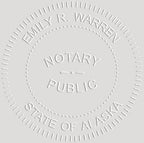 MaxMark Notary Seal Round Pink Embosser for Alaska State - Includes Gold Burst Seal Labels (50 Count)