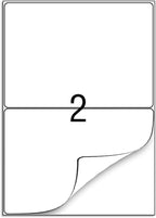 BESTEASY 16000 Round Corner Half Sheet Self Adhesive Shipping Labels for Laser and Ink Jet Printers, White Blank (8000 Sheets, 16000 Labels)