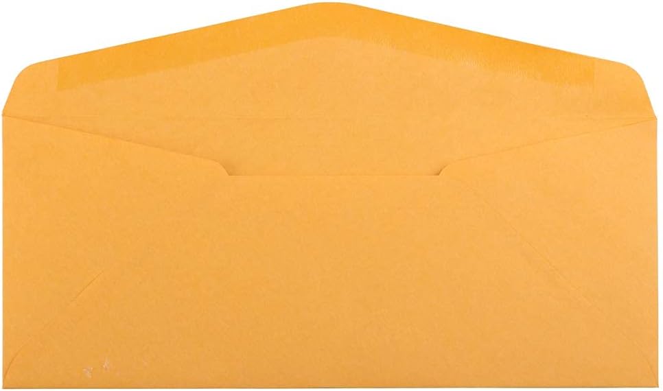 JAM PAPER #10 Business Commercial Envelopes - 4 1/8 x 9 1/2 - Brown Kraft Manila - 50/Pack