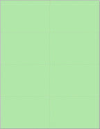 Limited Papers (TM) 8.5x11 Perforated Paper, 20/50 Pound, 75 GSM, Variety of Perforation Sizes and Colors, for Forms, Tickets, Postcards, Business Cards. (Green, 8 up)