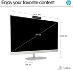 HP 27" FHD All-in-One Computer, 12-Cores Intel Core Ultra 7, 32GB DDR5 RAM 1.5TB Storage (1TB SSD+512GB Docking Station Set), Windows 11 Pro with Microsoft Office Included, White