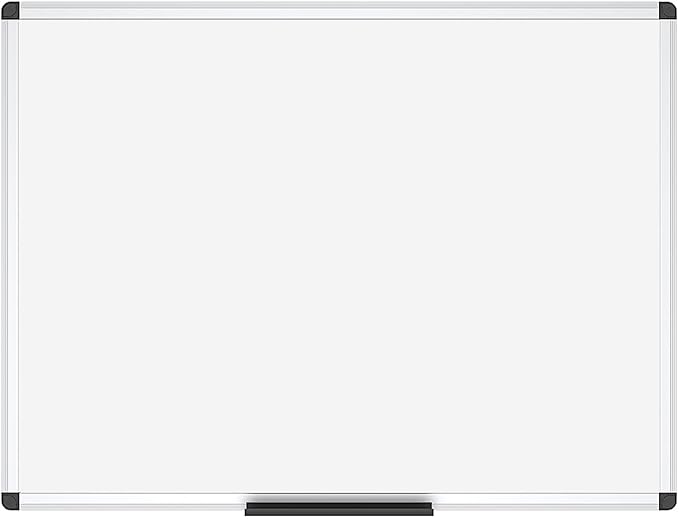 VIZ-PRO Dry Erase Board/Whiteboard, 36 X 24 Inches, Wall Mounted Board for School Office and Home