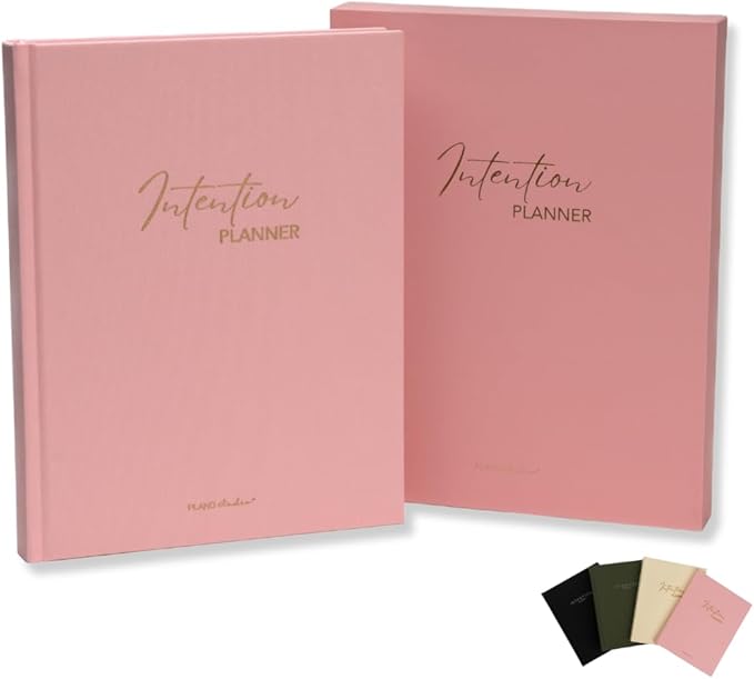 Pland Studio 90-Day Planner – Undated Daily Goal Journal for Women | Blush Rose Hardcover with Habit Tracker, Vision Board, Gratitude & Meal Planner | Self-Care & Productivity Journal Notebook