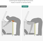 YITAHOME 230 Gallon Wicker Deck Box, XXL All-Weather Outdoor Storage Box, Rattan Storage Bin for Patio Furniture, Outdoor Cushions, Pool Storage and Garden Tools - Black