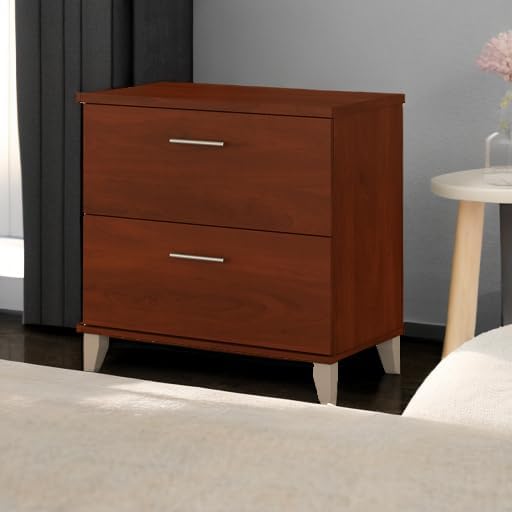 Bush Furniture 2 Drawer Lateral File Cabinet, Letter and Legal-Size Document Storage for Home or Professional Office, Somerset Collection, Hansen Cherry