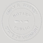 MaxMark Notary Seal Round Pink Embosser for Vermont State - Includes Gold Burst Seal Labels (50 Count)