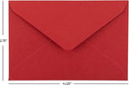 Purple Q Crafts 60 Mini Envelopes 10 Assorted Colors,Gummed closure, Gift Card, Business Card Envelopes 4"x 2.7"