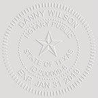 MaxMark Notary Seal Round Pink Embosser for Texas State - Includes Gold Burst Seal Labels (50 Count)