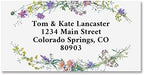 Colorful Images Dainty Sprigs Floral Return Address Mailing Labels, Personalize with Name & Address, Set of 144 Self Adhesive, Easy Peel Flat Label Sheets, Large, 1 Design