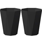 Small Trash Can 2.6 Gallon Bathroom Garbage Can Waste Basket Recycling Bin for Toilets Dorms Kitchens, Black