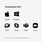 Lumina 4K Webcam: Studio-Quality Webcam Powered by AI. Look Great on Every Video Call. Compatible with Mac and PC (Atomic Grey)