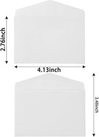 120 Pack Mini Envelopes Small Envelopes Self-Adhesive Kraft Paper Tiny Pockets for Business Cards Christmas Holiday Small Gift Cards Invitations Cards(4.13"×2.76") (White)