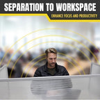 OBEX Polycarbonate Office Desk Mounted Privacy Screen Adjustable Table Top Panel Divider, Universal Aluminum Bracket-USA Made, 18" x 24", Translucent