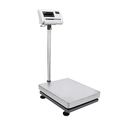 U.S. Solid Bench Scale 240 lb x 0.02 lb Stainless Steel Postal Package Shipping Scale Digital Bench Platform Balance with 16 inch x 20 inch Platform, Lb Kg