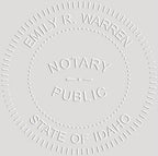 MaxMark Notary Seal Round Pink Embosser for Idaho State - Includes Gold Burst Seal Labels (50 Count)