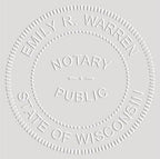 MaxMark Notary Seal Round Embosser for Wisconsin State - Includes Gold Burst Seal Labels (50 Count)