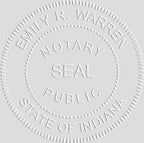 MaxMark Notary Seal Round Pink Embosser for Indiana State - Includes Gold Burst Seal Labels (50 Count)