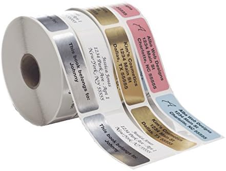 Return Address Labels - Roll of 500 Personalized Labels (Multi-Color)