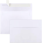 Joyberg 50 Packs 5x7 Envelopes, White A7 Envelopes for Invitations, Printable, Self Seal for Weddings, Invitations, Photos, Postcards, Greeting Cards, Mailing