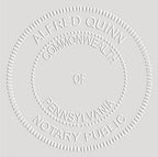 MaxMark Notary Seal Round Pink Embosser for Pennsylvania State - Includes Gold Burst Seal Labels (50 Count)