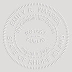 MaxMark Notary Seal Round Pink Embosser for Rhode Island State - Includes Gold Burst Seal Labels (50 Count)