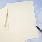 A7 Colorful Envelopes and Blank Cards 24 Pieces A7 Envelopes and 24 Pieces 5x7 Cream Color Flat Cards for Weddings, Invitations, Birthday, Baby Shower (Cream/Multicolor)