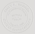 MaxMark Notary Seal Round Embosser for South Carolina State - Includes Gold Burst Seal Labels (50 Count)