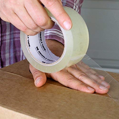 Grizzly Power Clear Packing Tape Refill Rolls for Shipping, Moving Packaging - True 2 Inch x 65 Yards, 2.8mil Thick, 6 Rolls
