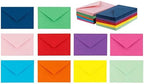 Purple Q Crafts 60 Mini Envelopes 10 Assorted Colors,Gummed closure, Gift Card, Business Card Envelopes 4"x 2.7"